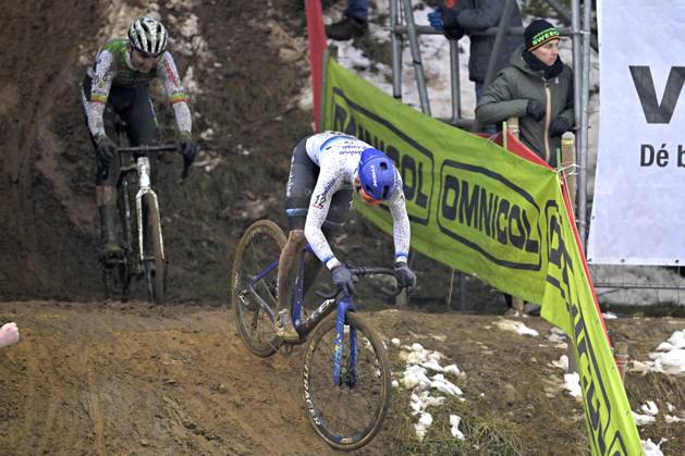 Belgian championship Cyclocross Zolder - day 2 ZOLDER, BELGIUM - JANUARY 12 : Nys Thibau and Verstrynge Emiel during the men U23 Race of the 2025 Belgian Championships cyclocross in Zolder, Belgium, 12 01 2025 Zolder Belgium Copyright: xSesx