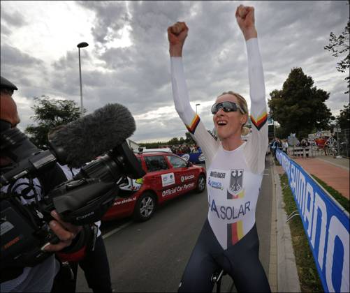 Worldchampionships TT women 2012 Valkenburg - Vilt - Netherlands - wielrennen - cycling - radsport - cyclisme - Judith Arndt pictured during the Worldchampionships time trial TT for women - Photo News Valkenburg Nederland  Copyright: xx 10384194-016