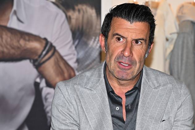 Luis Figo presents collection during fashion fair in Florence