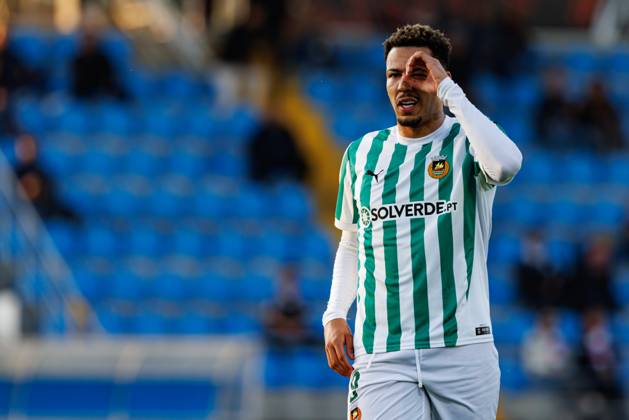 Clayton seen in action celebrating after scoring goal during Taca De Portugal game between teams of Casa Pia AC and Rio Ave FC at Estadio Municipal Rio Maior (Maciej Rogowski) Rio Maior Estadio Municipal Rio Maior Portugal Copyright: xMaciejxRogowskix cpacrioavefull2425-087