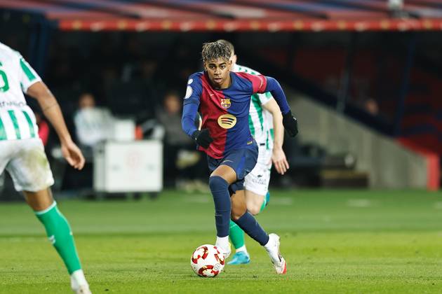 Lamine Yamal (Barcelona), JANUARY 15, 2025 - Football Soccer : Spanish Copa del Rey Mapfre round 0f 16 match between FC Barcelona, Barca 5-1 Real Betis Balompie at the Estadi Olimpic Lluis Companys in Barcelona, Spain. Noxthirdxpartyxsales (278682042)