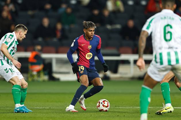 Lamine Yamal (Barcelona), JANUARY 15, 2025 - Football Soccer : Spanish Copa del Rey Mapfre round 0f 16 match between FC Barcelona, Barca 5-1 Real Betis Balompie at the Estadi Olimpic Lluis Companys in Barcelona, Spain. Noxthirdxpartyxsales (278682045)