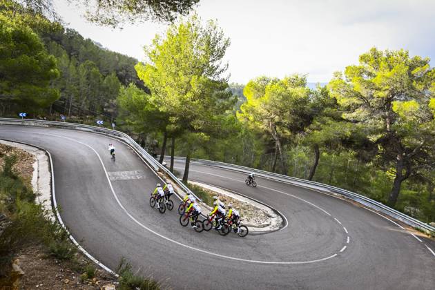 Intermarche Wanty Cycling Team Winter Training Camp {year} L ALFAS DEL PI, SPAIN - JANUARY 16 : Riders of Intermarche - Wanty pictured during a training session at the Intermarche Wanty UCI World Team winter stage camp as part of the preparation for the new 2025 season on January 16, 2025 in L Alfas del Pi, Spain, 16 01 2025 L Alfas del Pi Spain  Copyright: xVincentxKalutx