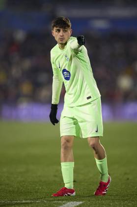 Getafe CF v FC Barcelona, Barca - LaLiga EA Sports Pedri Gonzalez of FC Barcelona reacts during the LaLiga EA Sports match between Getafe CF and FC Barcelona at Coliseum Alfonso Perez on January 18, 2025, in Getafe, Spain. Getafe Coliseum Alfonso Perez Madrid Spain RL_GETvFCB_000052 Copyright: xRicardoxLarreinax