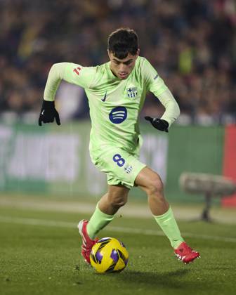 Getafe CF v FC Barcelona, Barca - LaLiga EA Sports Pedri Gonzalez of FC Barcelona in action during the LaLiga EA Sports match between Getafe CF and FC Barcelona at Coliseum Alfonso Perez on January 18, 2025, in Getafe, Spain. Getafe Coliseum Alfonso Perez Madrid Spain RL_GETvFCB_000068 Copyright: xRicardoxLarreinax