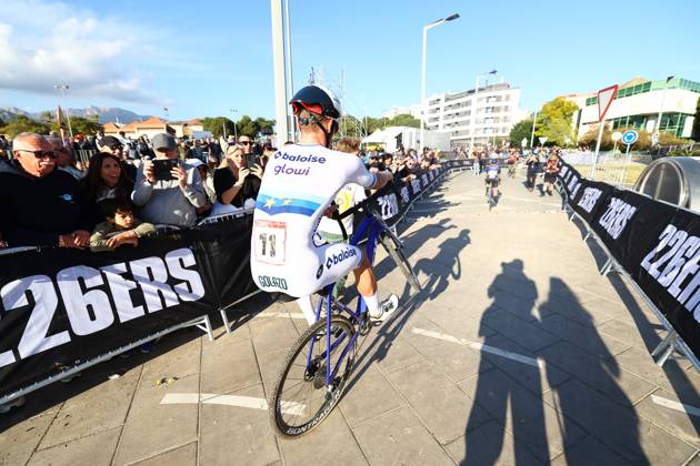 Belgian Thibau Nys celebrates after winning the men s elite race at the cyclocross cycling event in Benidorm, Spain, , stage 12 14 in the UCI World Cup competition. DAVIDxPINTENS x110724744x