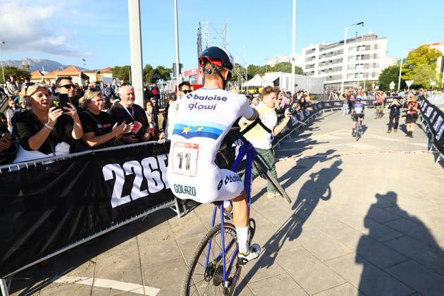 Belgian Thibau Nys celebrates after winning the men s elite race at the cyclocross cycling event in Benidorm, Spain, , stage 12 14 in the UCI World Cup competition. DAVIDxPINTENS  x110724768x