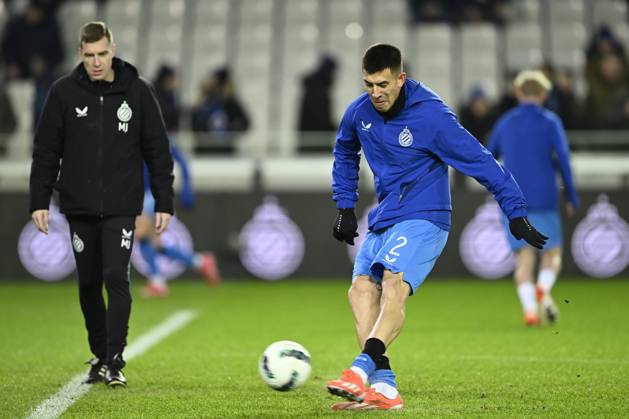 Club Brugge v KV Kortrijk - Jupiler Pro League BRUGGE, BELGIUM - JANUARY 25 : Romero Zaid defender of Club Brugge pictured during a pre match warming up exercise prior to the Jupiler Pro League match between Club Brugge and KV Kortrijk on January 25, 2025 in Brugge, Belgium, 25 01 2025 Brugge Belgium Copyright: xNicoxVereeckenx