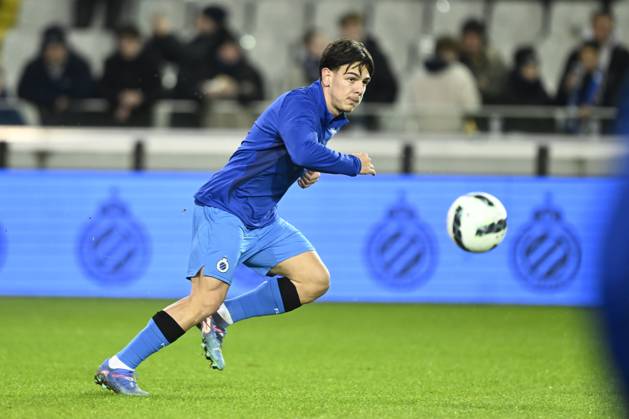 Club Brugge v KV Kortrijk - Jupiler Pro League BRUGGE, BELGIUM - JANUARY 25 : Jashari Ardon midfielder of Club Brugge pictured during a pre match warming up exercise prior to the Jupiler Pro League match between Club Brugge and KV Kortrijk on January 25, 2025 in Brugge, Belgium, 25 01 2025 Brugge Belgium Copyright: xNicoxVereeckenx