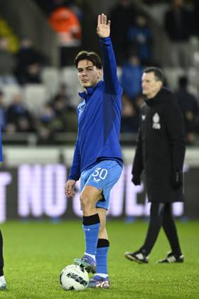 Club Brugge v KV Kortrijk - Jupiler Pro League BRUGGE, BELGIUM - JANUARY 25 : Jashari Ardon midfielder of Club Brugge pictured during a pre match warming up exercise prior to the Jupiler Pro League match between Club Brugge and KV Kortrijk on January 25, 2025 in Brugge, Belgium, 25 01 2025 Brugge Belgium Copyright: xNicoxVereeckenx
