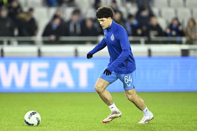 Club Brugge v KV Kortrijk - Jupiler Pro League BRUGGE, BELGIUM - JANUARY 25 : Sabbe Kyriani defender of Club Brugge pictured during a pre match warming up exercise prior to the Jupiler Pro League match between Club Brugge and KV Kortrijk on January 25, 2025 in Brugge, Belgium, 25 01 2025 Brugge Belgium Copyright: xNicoxVereeckenx