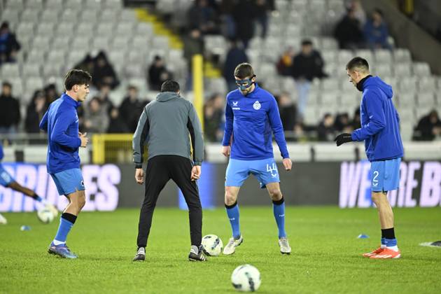 Club Brugge v KV Kortrijk - Jupiler Pro League BRUGGE, BELGIUM - JANUARY 25 : Mechele Brandon defender of Club Brugge pictured during a pre match warming up exercise prior to the Jupiler Pro League match between Club Brugge and KV Kortrijk on January 25, 2025 in Brugge, Belgium, 25 01 2025 Brugge Belgium Copyright: xNicoxVereeckenx
