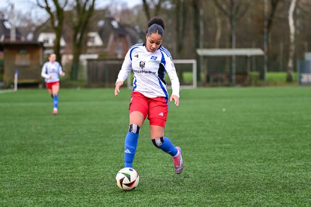 Soccer I Women I Season 2024 2025 I Test match I Hamburger SV Kolding IF I 25 01 2025 Close-up, single photo, cropped, portrait, portrait, single photo, single photo, body Sibel Agirman 2, Hamburger SV Copyright: xLobeca WolfxGebhardtx