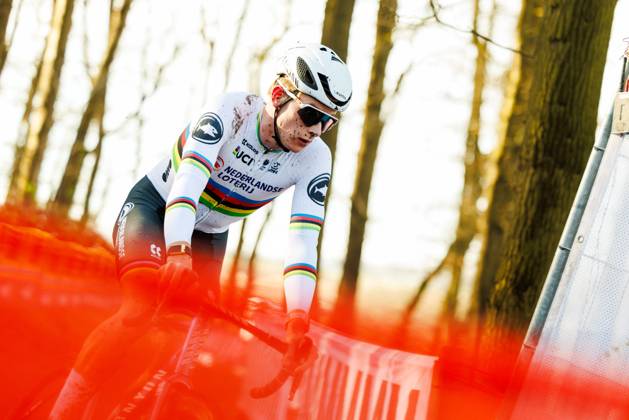 Tibor Del Grosso (NED) U23, winner, during the World Cup Cyclo-Cross 2024-2025 in HOOGERHEIDE, Netherlands on 26 january 2025, (photo by Jules van Iperen EYE4images DeFodi Images) Defodi-746_211102 Defodi-746