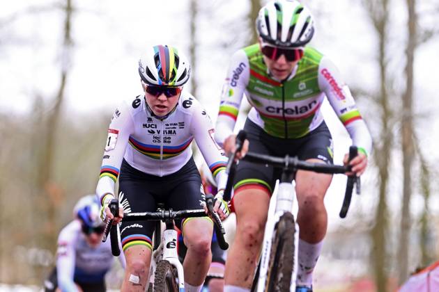 UCI Cyclocross World Cup Hoogerheide 2025 HOOGERHEIDE, THE NETHERLANDS - JANUARY 26 : Van Empel Fem (NED) of Visma Lease A Bike during the 12th and final leg of the UCI Cyclocross World Cup series 2024-2025 in Hoogerheide, The Netherlands, 26 01 2025 Hoogerheide The Netherlands  Copyright: xGvgx