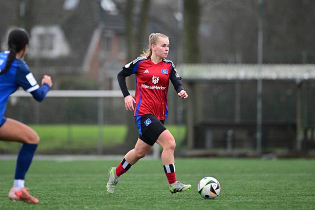 Soccer I Women I Season 2024 2025 I Test match I Hamburger SV 1 FFC Turbine Potsdam I 26 01 2025 Svea Stoldt 8, Hamburger SV Norderstedt Paul Hauenschild Sportanlage Schleswig Holstein Germany Copyright: xLobeca FelixxSchlikisx