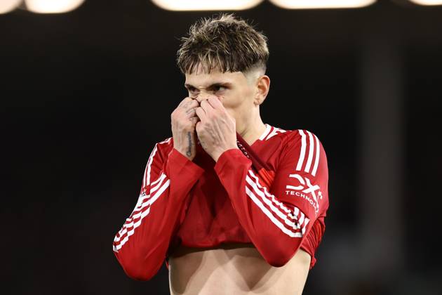 Fulham gegen Manchester United 26. Januar 2025, London Premier League Fußball Fulham gegen Manchester United Alejandro Garnacho von Manchester United Foto Jacques Feeney Abseits London UK Copyright: xJacquesxFeeneyx xOffsidexOffside