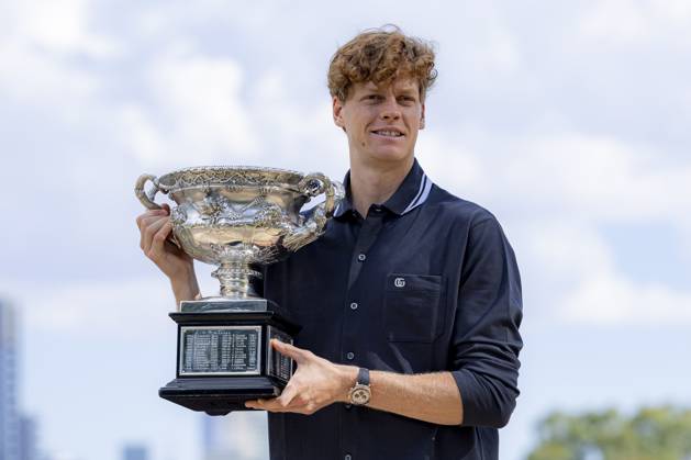 Tennis, Australian Open, Sieger Jannik Sinner, Shooting in Melbourne