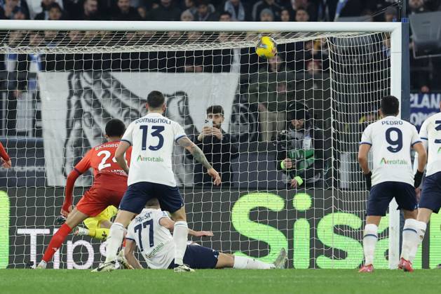 CALCIO - Serie A - SS Lazio vs ACF Fiorentina Lazioâ??s Serbian defender Adam Marusic scores against fiorentina during the Serie A football match SS Lazio vs Fiorentina at Olimpico Stadium on January 26, 2025, in Rome. Rome Italy  Copyright: xIPAxSport ABACAx