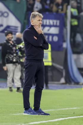 CALCIO - Serie A - SS Lazio vs ACF Fiorentina Lazioâ??s Italian Coach Marco Baroni looks during the Serie A football match SS Lazio vs Fiorentina at Olimpico Stadium on January 26, 2025, in Rome. Rome Italy  Copyright: xIPAxSport ABACAx