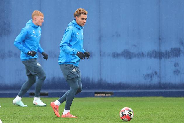 RB Leipzig Training Champions League Leipzig, 28 01 2025, RBL Training Center, UEFA Champions League, RB LEIPZIG Final training before tomorrows match at Sturm Graz , In the picture Antonio Nusa , For editorial use only Editorial use only ,