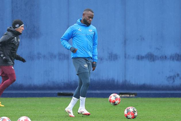 RB Leipzig Training Champions League Leipzig, 28 01 2025, RBL Training Center, UEFA Champions League, RB LEIPZIG Final training before tomorrows match at Sturm Graz , In the picture Lutsharel Geertruida , For editorial use only Editorial use only ,
