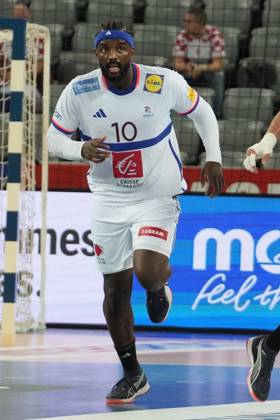 Handball - IHF Men s World Championship, WM, Weltmeisterschaft - France V Egypt 10 Dika MEM OF FRANCE during the IHF Men s World Championship 2025, Quarter-Finals Handball match between France and Egypt on 28 January 2025 at Arena Zagreb in Zagreb, Croatia - Photo Laurent Lairys ABACAPRESS,COM Zagreb Croatia  Copyright: xLairysxLaurent ABACAx