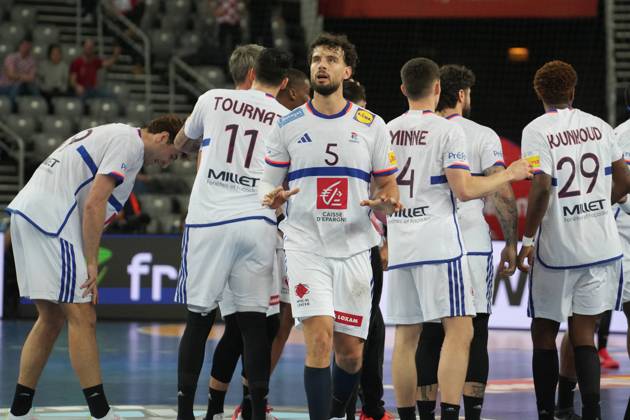 Handball - IHF Men s World Championship, WM, Weltmeisterschaft - France V Egypt Celebration Team France during the IHF Men s World Championship 2025, Quarter-Finals Handball match between France and Egypt on 28 January 2025 at Arena Zagreb in Zagreb, Croatia - Photo Laurent Lairys ABACAPRESS.COM Zagreb Croatia  Copyright: xLairysxLaurent ABACAx