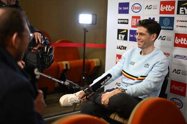 Cycling, Cyclocross World Championships in Lievin, Wout van Aert press conference