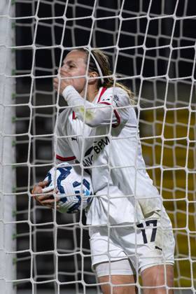 CALCIO - Serie A Femminile - US Sassuolo vs AC Milan Valery Vigilucci celebrates the goal during the Serie A Femminile match between Sassuolo Women and Milan Women at Stadio Enzo Ricci Sassuolo on January 2, 2025 in Sassuolo, Italy. Sassuolo Italy  Copyright: xIPAxSport ABACAx