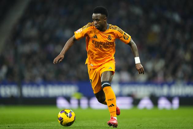 RCD Espanyol de Barcelona v Real Madrid CF - La Liga EA Sports Vinicius Junior left winger of Real Madrid and Brazil during the LaLiga match between RCD Espanyol de Barcelona and Real Madrid CF at RCDE Stadium on February 1, 2025 in Barcelona, Spain. Barcelona Spain Copyright: xJosexBretonx originalFilename:bretonhernandez-rcdespan250201_npcWg