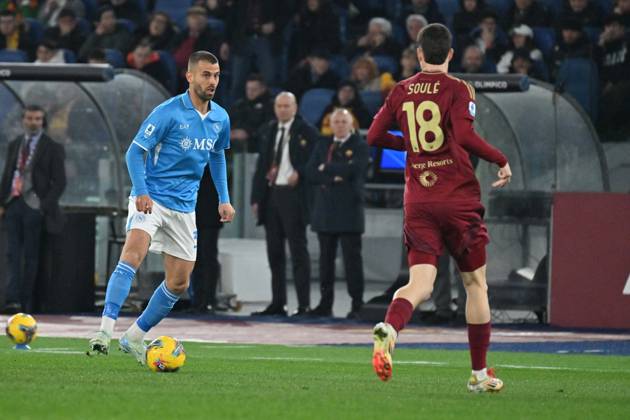 Foto IPP Felice De Martino Roma 02 02 2025 Calcio Campionato serie A 2024-2025 Napoli - Roma Nella foto: Leonardo Spinazzola Italy Photo Press World Copyright Roma italy Italia ITALY Copyright: xR4924_italyphotopressx