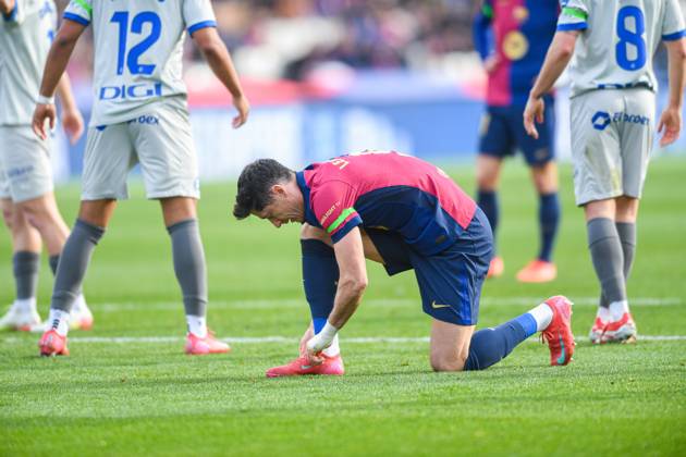 FC Barcelona, Barca v DEPORTIVO ALAVES. OLIMPIC STADIUM LLUIS COMPANYS. MONTJUIC,BARCELONA. February 2,2025 FC BARCELONA vs DEPORTIVO ALAVES. February 2, 2025 Robert Lewandowski (9) of FC Barcelona during the match between FC Barcelona and Deportivo Alaves corresponding to the twenty two day of La Liga EA Sports at Olimpic Stadium Lluis Companys of Montjuic in Barcelona, Spain. Barcelona ESP Copyright: xS.xRosx