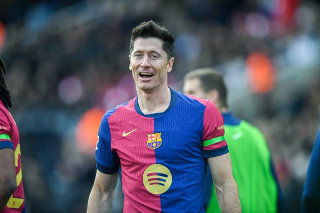 FC Barcelona, Barca v DEPORTIVO ALAVES. OLIMPIC STADIUM LLUIS COMPANYS. MONTJUIC,BARCELONA. February 2,2025 FC BARCELONA vs DEPORTIVO ALAVES. February 2, 2025 Robert Lewandowski (9) of FC Barcelona celebrates scoring his team s first goal during the match between FC Barcelona and Deportivo Alaves corresponding to the twenty two day of La Liga EA Sports at Olimpic Stadium Lluis Companys of Montjuic in Barcelona, Spain. Barcelona ESP Copyright: xS.xRosx
