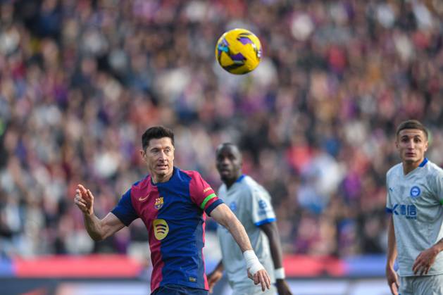 FC Barcelona, Barca v DEPORTIVO ALAVES. OLIMPIC STADIUM LLUIS COMPANYS. MONTJUIC,BARCELONA. February 2,2025 FC BARCELONA vs DEPORTIVO ALAVES. February 2, 2025 Robert Lewandowski (9) of FC Barcelona during the match between FC Barcelona and Deportivo Alaves corresponding to the twenty two day of La Liga EA Sports at Olimpic Stadium Lluis Companys of Montjuic in Barcelona, Spain. Barcelona ESP Copyright: xS.xRosx
