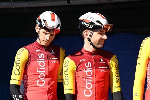 05-02-2025 Etoile De Besseges; Tappa 01 Bellegarde - Bellegarde; 2025, Cofidis; Teuns, Dylan; Thomas, Benjamin; Bellegarde; 
