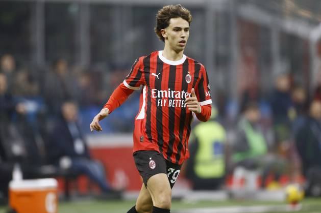 JOAO FELIX SEQUEIRA, Milan, Coppa Italia, Italian Cup, 2024-25, Milan vs Roma 3-1, 05-02-2025, Azione, Action, Single shot COPPA ITALIA 2024-25 MILAN-ROMA 3-1