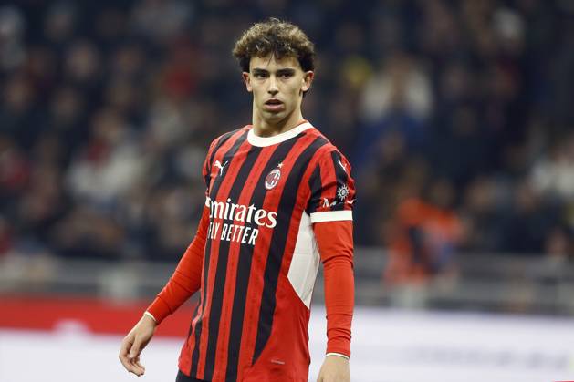 JOAO FELIX SEQUEIRA, Milan, Coppa Italia, Italian Cup, 2024-25, Milan vs Roma 3-1, 05-02-2025, Azione, Action, Single shot COPPA ITALIA 2024-25 MILAN-ROMA 3-1