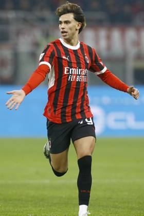 JOAO FELIX SEQUEIRA, Milan, Coppa Italia, Italian Cup, 2024-25, Milan vs Roma 3-1, 05-02-2025, Azione, Action, Single shot COPPA ITALIA 2024-25 MILAN-ROMA 3-1