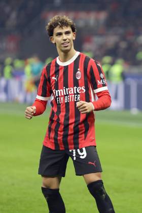 JOAO FELIX SEQUEIRA, Milan, Coppa Italia, Italian Cup, 2024-25, Milan vs Roma 3-1, 05-02-2025, Esultanza, Celebration, Jubel COPPA ITALIA 2024-25 MILAN-ROMA 3-1