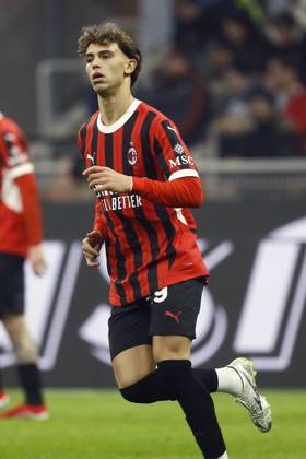 JOAO FELIX SEQUEIRA, Milan, Coppa Italia, Italian Cup, 2024-25, Milan vs Roma 3-1, 05-02-2025, Azione, Action, Single shot COPPA ITALIA 2024-25 MILAN-ROMA 3-1