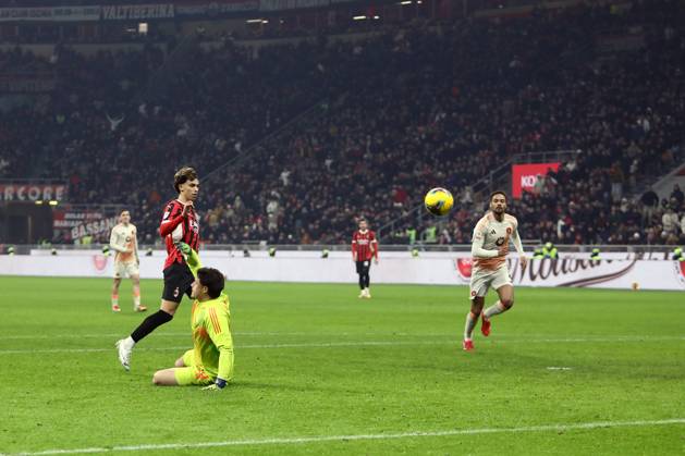 JOAO FELIX SEQUEIRA, Milan, Coppa Italia, Italian Cup, 2024-25, Milan vs Roma 3-1, 05-02-2025, Gol, Goal COPPA ITALIA 2024-25 MILAN-ROMA 3-1