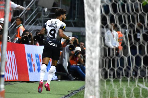 Palmeiras x Corinthians SÃO PAULO, SP - 06.02.2025: PALMEIRAS X CORINTHIANS - Yuri Alberto, Corinthians player, celebrates the goal during the match between Palmeiras x Corinthians, valid for the seventh round of the 2025 São Paulo Football Championship, this Thursday, (6) at Allianz Parque, SP. (Photo: Roberto Casimiro Fotoarena) x2685546x RobertoxCasimiro