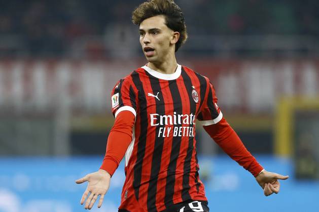 JOAO FELIX SEQUEIRA, Milan, Coppa Italia, Italian Cup, 2024-25, Milan vs Roma 3-1, 05-02-2025, Azione, Action, Single shot COPPA ITALIA 2024-25 MILAN-ROMA 3-1