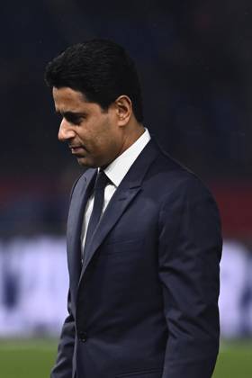The President of PSG, Nasser al-Khelaifi during the Match of the 21st Day of Ligue 1 McDonald s between PSG and AS Monaco, at the Parc des Princes, February 7, 2025. - 07 02 2025 - France Ile-de-France (region) Paris -  JulienxMattiax xLexPictorium LePictorium_0302586