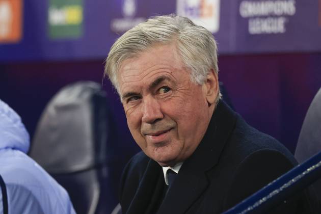 Manchester City v Real Madrid Champions League 11 02 2025. Carlo Ancelotti the Real Madrid manager takes his seat ahead of the Champions League match between Manchester City and Real Madrid at the Etihad Stadium, Manchester, England on 11 February 2025. Manchester Etihad Stadium Manchester England Editorial use only , Copyright: xConorxMolloyx PSI-21439-0031