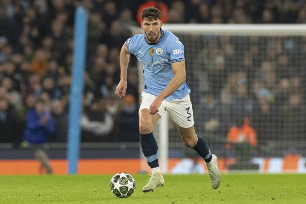 Manchester City v Real Madrid C.F. - UEFA Champions League 2024 25 League Knockout Play-off First Leg Ruben Dias 3 of Manchester City F.C. is in possession of the ball during the UEFA Champions League 2024 25 Knockout Phase Play Off 1st Leg match between Manchester City and Real Madrid at the Etihad Stadium in Manchester, England, on February 11, 2025. Manchester Manchester United, ManU Kingdom Copyright: xMIxNewsx originalFilename:fletcher-manchest250211_np97Z