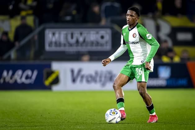 Feyenoord Rotterdam midfielder Givairo Read during the match NAC Feyenoord at the Rat Verlegh stadium for the Dutch Eredivisie season 2024 2025 in BREDA, Netherlands on 15 february 2025, photo by Marcel van Dorst EYE4images DeFodi Images Defodi 746 216503 Defodi-746