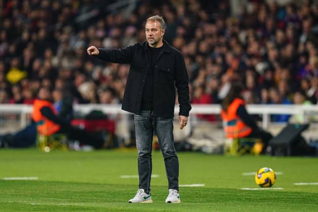 FC Barcelona, Barca Rayo Vallecano. La Liga EA Sports match. Date 24 FC Barcelona head coach Hansi Flick during the La Liga EA Sports match between FC Barcelona and Rayo Vallecano played at Lluis Companys Stadium on February 17, 2025 in Barcelona, Spain. kpng Copyright: xSergioxRuizx xImagox PS_250217_BAR_RAY_031