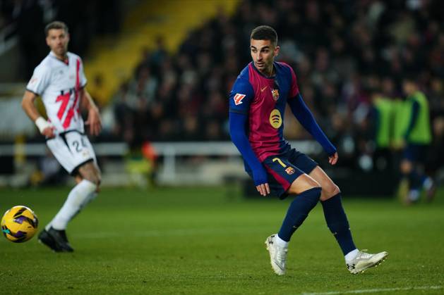 FC Barcelona, Barca Rayo Vallecano. La Liga EA Sports match. Date 24 Ferran Torres of FC Barcelona during the La Liga EA Sports match between FC Barcelona and Rayo Vallecano played at Lluis Companys Stadium on February 17, 2025 in Barcelona, Spain. kpng Copyright: xBaguxBlancox xPRESSINPHOTOx PS_240217_1980